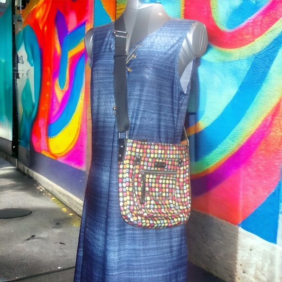 FRANCO SARTO | Cute Multi-colored Polka-dot Cross-body Messenger Bag | EUC - Picture 9 of 9